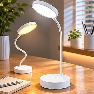 Luminárias de mesa LED sem fio, controle por botão, 3 níveis de iluminação, design premium, escritório, leitura, estudo.
