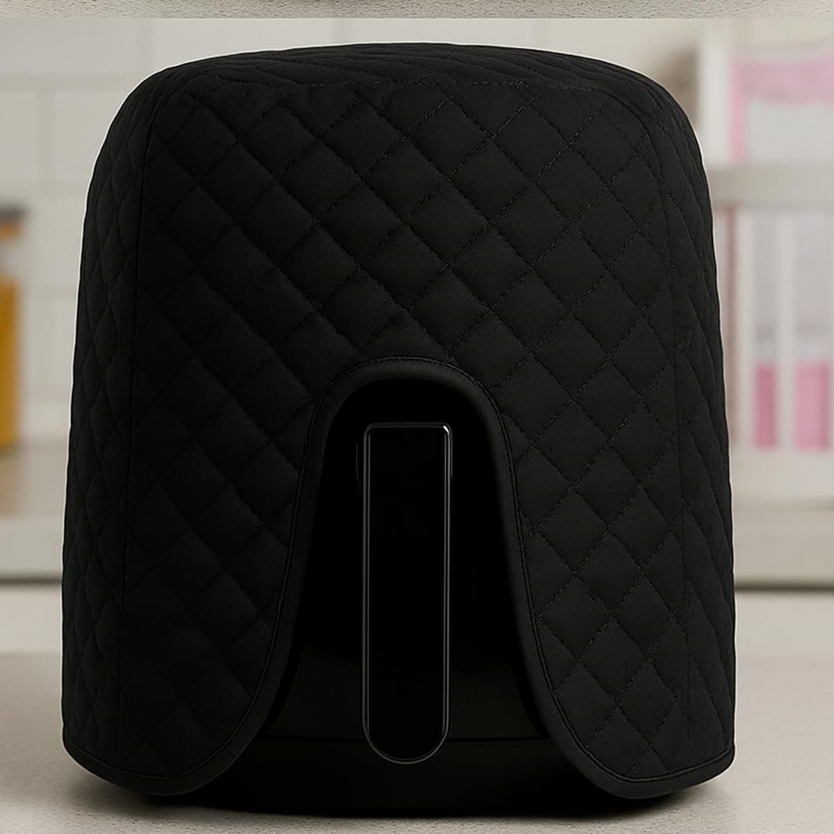 Capa para Air Fryer Fritadeira Elétrica 3,5L a 4,0L e 12L Protetora Panela Matelado Jogo Cozinha (Preto, 3.5L / 4.0L)
