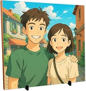 Quadro Personalizado Studioghibli Com A Sua Foto Estampada