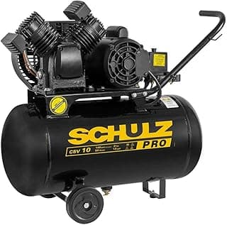 Compressor a ar preto Schulz CSV 10 PRO com rodas e alça