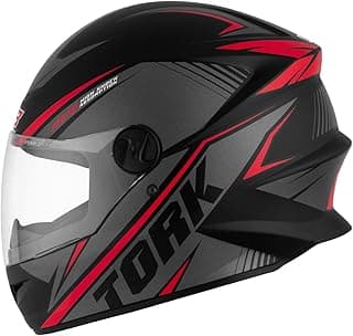 Capacete fechado Pro Tork R8 vermelho tamanho 62, preto com detalhes em vermelho e cinza