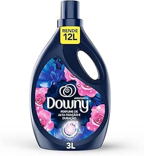 Downy Amaciante Concentrado Brisa Intenso 3L azul com rosas