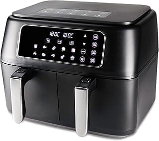 Fritadeira Duas Cestas Air Fryer 8L Preta Hamilton Beach com Painel Digital