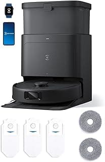 ECOVACS DEEBOT N30 Omni Care Robot aspirador e esfregão, preto, com acessórios