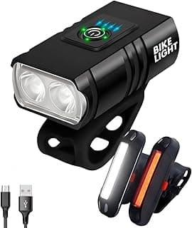 Kit Lanterna Traseira E Farol Dianteiro Bike Led Cree T6 Recarregável Usb Com 6 Modos De Iluminação Sinalizador Traseiro Pisca Para Bicicleta Luz Led Dupla Ultra Forte Resistente A Água