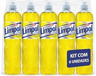 6 Detergente Líquido Neutro Frasco 500ml - Limpol