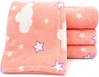 Manta Pet Super Fofa e Macia, Estampas Delicadas, Multiuso para Sofá, Cama,Carro,75 cm x100 cm (ROSA CLARO)