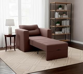 Poltrona Cama Solteiro Retrátil Marisol Marrom Vira Cama Veludo Premium Abertura Frontal Ideal Sala e Quarto