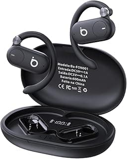Fone de Ouvido sem Fio Basike D91 Bluetooth 5.4 Estéreo Hi-Fi Preto Entrada e Saída DC5V