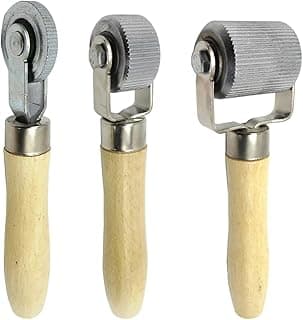 Rolo de amortecimento de som para carro, 3 peças, ferramenta de instalação de metal com cabo de madeira, fundo branco