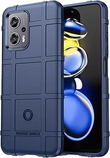 Capa de celular azul Rugged Shield Anti Impacto para Xiaomi Poco X4 GT e Redmi Note 11T Pro 5G