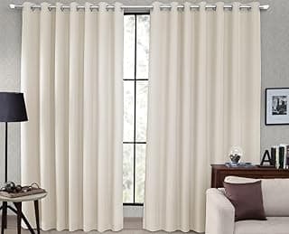 Cortina branca blackout de tecido para sala, quarto e escritório, 2,70 X 2,30m, 80% de bloqueio de luz.
