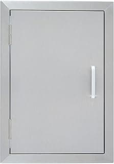 Porta de aço inoxidável 304 para churrasqueira externa com alça branca