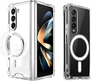 Capa transparente Samsung Galaxy Z Fold 4 com suporte circular e lente de câmera