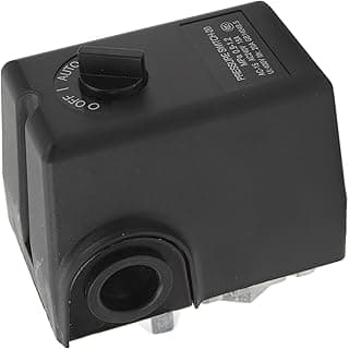 Chave de Pressão Bomba com Interruptor Automático, Preto, Interruptor Rotativo