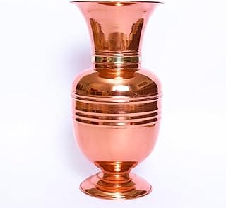 Floreira de Cobre Puro 2 L Vaso Decorativo para Plantas Peça Artesanal 100% Cobre | Elegante, Durável