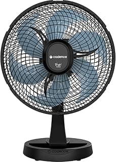 Ventilador de Mesa Cadence Fresh Mini VTR310 6 Pás 50W 30cm Preto 110V