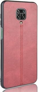 Capa traseira em couro rosa para XIAOMI Redmi Note 9 Pro Max com quatro câmeras e flash LED