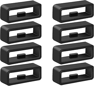 VANCLE Pacote com 8 pulseiras de relógio compatíveis com Garmin Forerunner 265/35/235, Forerunner 945/935, pulseiras de relógio de substituição de silicone/suporte/anéis de fixação de retenção