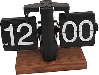 Relógio de mesa flip digital preto com mostrador de dois dígitos