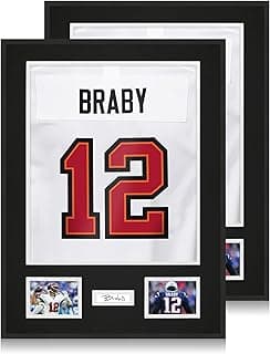 Vitrine De Moldura De Camisa De Alumínio Com 2 Pacotes, Moldura De Camisa De Metal Leve E Durável Com Tapete, Quadro De Anúncios, Plexiglass Inquebrável E Kit De Suspensão Para Futebol, Beisebol