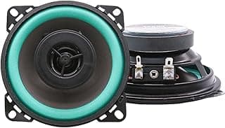 Alto-falante coaxial automotivo preto e verde, 100W, alta sensibilidade