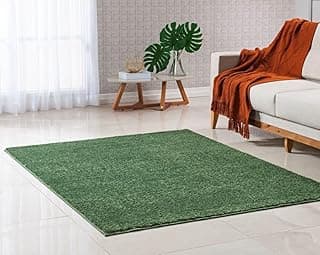 Tapete quadrado verde 1,50 X 1,50 Classic Moderno Não escorrega Pelo Macio Oasis