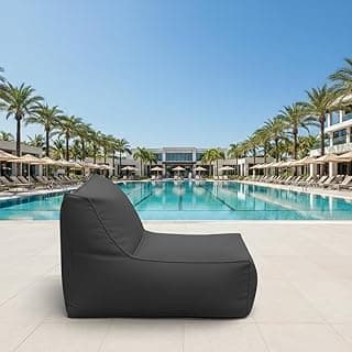 Puff Poltrona Essence Impermeável para Área Externa, Tecido Acquablock, 100x70x70 cm, Design Moderno, Pet Friendly, Sem Enchimento (Cinza)