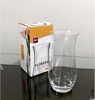 Kit 2 Vasos Decorativos em Vidro Transparente 21cm 1,1L para Casamento e Festa