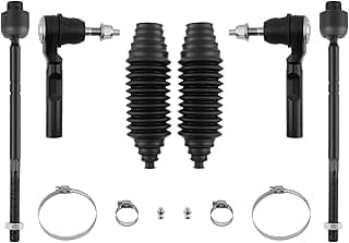 maXpeedingrods 6 peças 2WD kit de tirantes dianteiros para Chevy Silverado 1500 1999-2006 GMC Sierra 1500 1999-2006, ES3492 EV370 Suspensão direção direção interna e externa com botas
