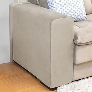 Charme do Detalhe Capa Protetora Braço de Sofá Arranhador Resistente Confort Bege Kit Com 2