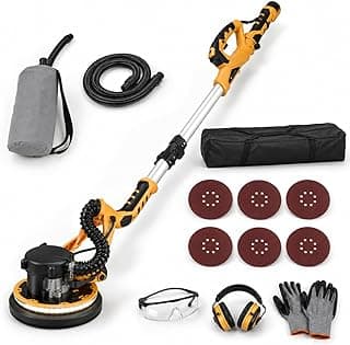Lixadeira elétrica de parede e teto com LED e aspirador de pó, 1000W, 110V, profissional