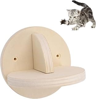 Pssopp Escadas Flutuantes de Parede para Gatos, Escalada Minimalista de Madeira para Gatos Com Estrutura que Economiza Espaço para Animais de Estimação Em Apartamentos e Casas