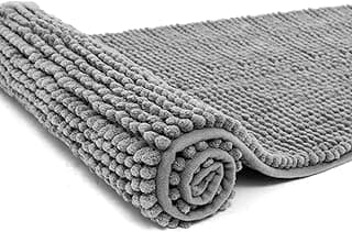 Tapete antiderrapante cinza em forma de macarrão, 40x110cm, estilo bolinhas para cozinha e lavanderia, conforto e segurança.