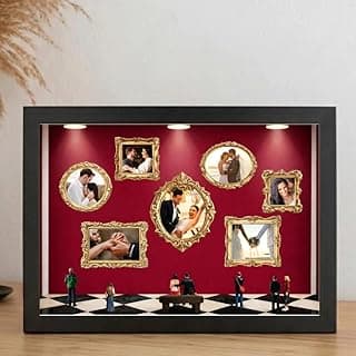 Quadro personalizado de vidro museu de nós moldura vintage antigo com fotos namoro casamento amizade