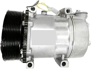 Compressor de ar condicionado de carro SD7H15 cinza prateado com cabo amarelo