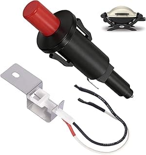 Kit de ignição de substituição 80462 para churrasqueiras a gás Weber Q100 Q200 Q120 Q220, kit de ignição piezoelétrica com botão de pressão para acessórios Weber Q1000 Q2000, churrasqueira para peças