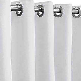 Cortinas brancas blackout de tecido corta luz para sala, quarto e escritório, 3,00m x 2,50m.