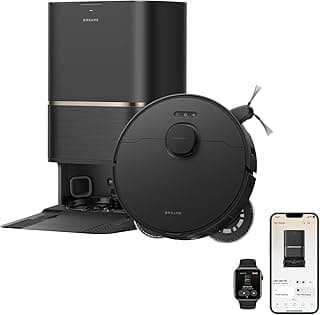 DREAMER Aspirador robô L60 Ultra FE com base de carregamento, compartimento de coleta de sujeira e módulo de esfregão.