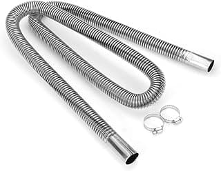 Tubo de escape interno flexível de aço inoxidável com grampos de fixação