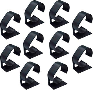 Kit com 10 suportes pretos para exibição de relógios em 3D para vitrine