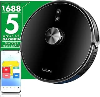 Robô aspirador LILIN X6 com controle via smartphone e garantia de 5 anos