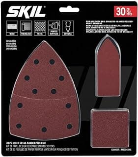 Kit de papel de areia SKIL 30 peças para lixadeiras - grãos mistos 60/80/120/240