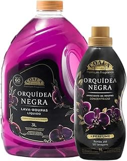 Kit Coala Laundry com Lava Roupas 3L e Amaciante Concentrado 1L Orquídea Negra