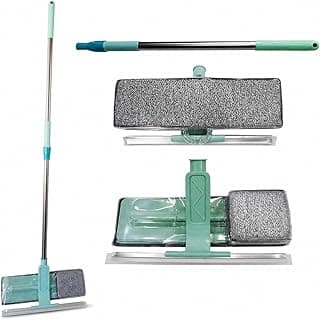 Rodo Limpa Vidros Mop 2 em 1 Esfregão Espuma Cabo Ajustável 90cm Para Box Teto e Janelas Altas Sem Escada