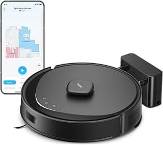Aspirador de pó robô Tapo RV30 Max em preto com base de acoplamento