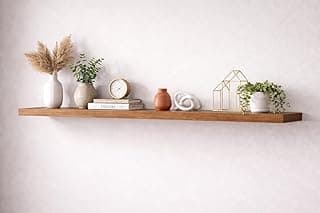 Prateleira 180x20 cm MDF Freijó 25mm – Prateleira Decorativa de Parede com Suporte Invisível