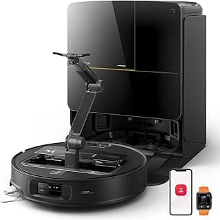 Robô aspirador de pó e esfregão Saros Z70 da Roborock com app Xiaomi Home em smartphone e smartwatch