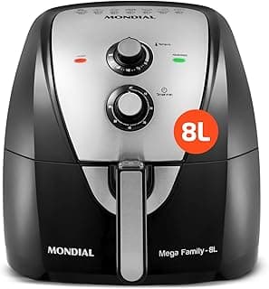 Fritadeira sem Óleo Mondial AFN-80-BI Air Fryer Mega Family 8L Preto/Inox 110V