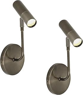 Kit 2 Arandela Luminária Spot Articulado Leitura Cabeceira Bronze - Iluminação de parede com luzes LED